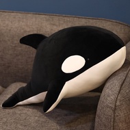 Nice 60/80Cm New Black And Red Shark Plush Toys Big Killer Whale Doll Orcinus Orca Stuffed Sea Anima