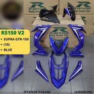 *(STICKER TANAM/AIRBRUSH) RAPIDO COVER SET RS150R V2 SUPRA GTR-150 (10) BLUE