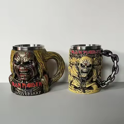 Iron Maiden Band Peripheral Model Cup Iron Maiden Band 50th Anniversary 3D Mug Peripheral Gift Model