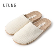 UTUNE Round-toe Women's Indoor Slippers Breathable Weaving Japanese Anti-slip Slippers