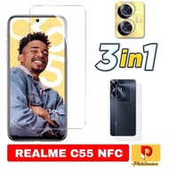 PACKAGE 3 INC1 Tempered Glass REALME C55 NFC Anti-Scratch Clear Glass - REALME C55 NFC, CLEAR