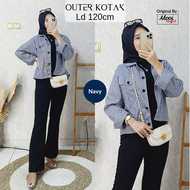 Kemeja Crop Top Wanita Korea Style Lengan Panjang Jumbo Terbaru Viral Tiktok Outer Hijab Muslimah Rompi Kekinian