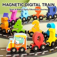 Children Toys Number Train 0-10 Magnet Wheel Train Educational Toys Magnetic Train Number Toys