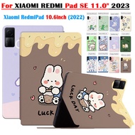 For XIAOMI REDMI Pad SE 11.0" 2023 High Quality PU Leather Stand Flip Cover For XIAOMI RedmiPad 10.6 inch 2022 VHU4254IN Fashion Cute Cartoon Tablet Case