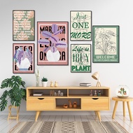 welcome to my plant house poster,money grass, plant fan, lyrics illustration, emerald plant, prayer 