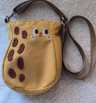 日本GLADEE花生斜咩袋好事花生束口帆布袋斜挎包手機袋Japan peanut cross body bag