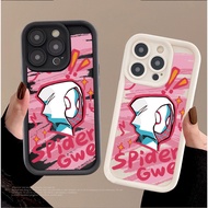 For iPhone 13 Pro Max 12 Pro Max 11 Pro Max Phone Case Spider Man Parallel Universe Spider Gwen Angel Eye Soft Back Cover