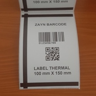 label barcode thermal 100x150 4x6 inch isi 250 pcs