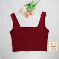 พร้อมส่ง🍒เสื้อครอปกล้ามคอเหลี่ยม เสื้อสาวอวบ เสื้อซับในไซส์ใหญ่ เสื้อ ครอปสายเดี่ยว เสื้อกล้าม#479