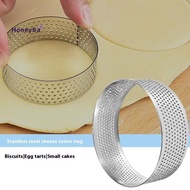 honeybee1 5/6/7/8/9/10 CM Perforated Tart Rings With Hole Stainless Steel Tart Bottom Tower Fruit Pi