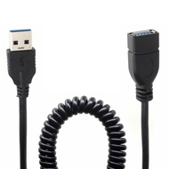 Spring Flexible Stretchable USB 3.0 Male to Female Extension Cord/TYPE C Data  Transfer Charger Cable For Android PC