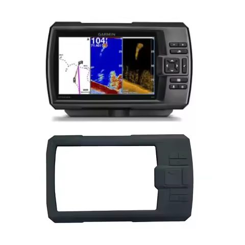 Silicone Soft Shell Bumper Cover Protective Frame Case Screen Protector Film For Garmin Striker 7/5 