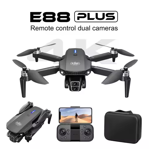 2025 NEW E88 Plus Mini Foldable Drones GPS 8K HD Dual Camera Brushless Motor Obstacle Avoidance RC Q