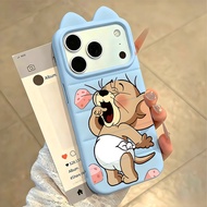 Pink Cheese Small Mouse 3D Cat Ear Fashion Silicone Case for IPhone 14 Pro Max 17 18 15 16 11 13 12 