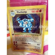 LAST STOCK - 1999 Pokemon Game MACHAMP 1st Edition (Game Card)