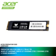 ACER Predator GM9000 M.2 2280 NVMe PCIe GEN 5x4 SSD (1TB/2TB) - 1600TBW or 5 Years Warranty