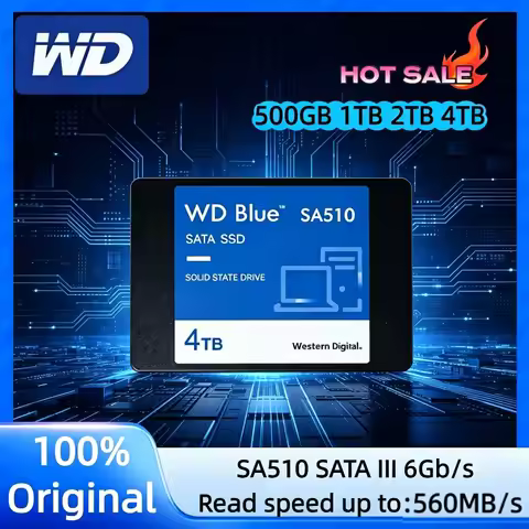 WD Blue SA510 500GB 1TB 2TB 4TB SATA 3.0 2.5" Original WD SSD Hard Disk Disc Internal Solid State Dr