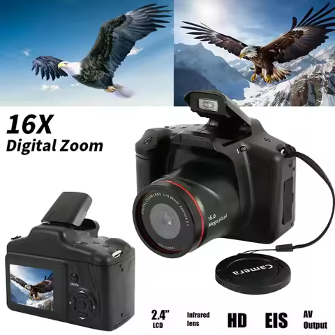 4K Digital Photography Camera 16MP Camcorder Vlog Video Recorder 16X Digital Zoom For Parties Travel
