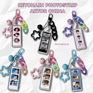 GANTUNGAN CHINESE AKTOR PHOTOSTRIP KEYCHAIN - CHINA AKTOR KEYCHAIN YUAN ZHANG LINGHE LINYI ETC.