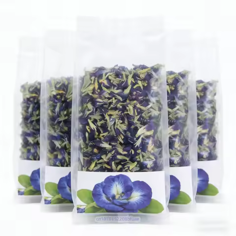 Top Pure Natural Dried Butterfly Pea Flower Blue Butterfly Orchid Powder for Wedding Decoration DIY 