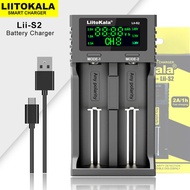 ที่ชาร์จแบตเตอรี่ลิเธียมแบบชาร์จไฟได้สำหรับ Lii-C2 Lii-S2 Liitokala Lii-500 LCD 3.7V 1.2V 18650 1835