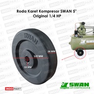 HP Original SWAN 5" Compressor Rubber Wheel | SWAN Wheels 1/4 Air Compressorhp