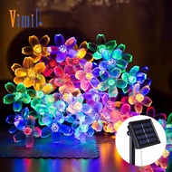 【Ready Stock】Vimite 100/200/300LED Solar Garden String Lights Outdoor Lighting Waterproof Fairy Light for House Lawn Tree Fence Christmas Party Decoration Lamp