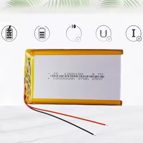 1260100 3.7V 10000mAh Lithium Polymer Battery Rechargeable LiPo Cell