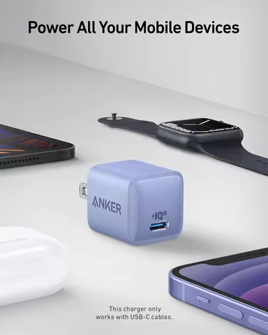 ANKER Nano Type C 20W USB Mobile Phone Charger Plug Fast Charging For Apple iPhone 14 13 12 Xiaomi H