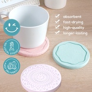Round Diatomite Coaster | Water Absorbent Coaster | High Quality Engraved Coaster | Quick Dry Coaste