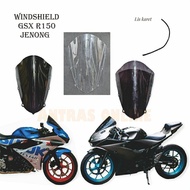 SUZUKI Visor GSX R150 Jenong Model Clear SolidSMOKE and Rubber Trim - GSX R150 Visor - GSX R150 Wind