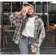 KEMEJA Women's Flannel Shirt Long Sleeve Flannel Shirt