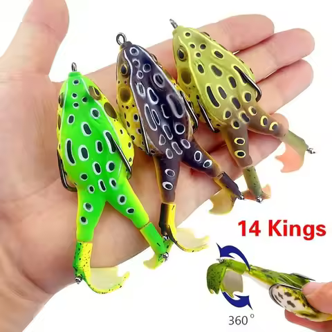 Double Propeller Thunder Frog Fishing Lure 9cm/13.6g Floating Bionic Soft Lure Carp Fishing Artifici