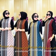 BESTSELLER ARASYA DRESS AMORE BY RUBY GAMIS MOTIF STRIPE BAHAN CREPE