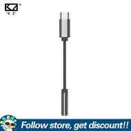 KZ AM01 Type-C ถึง3.5มม. สายอะแดปเตอร์เสียง32bit/384KHz เสียง HiFi DAC + IC เครื่องถอดรหัสแบบพกพาสาย