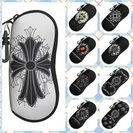 Chrome Hearts Sunglasses Soft Case, Ultra Light Portable Zipper Glasses Case, Eyeglass Box