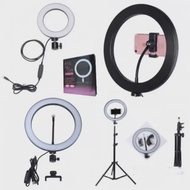 [ PAKET KOMPLIT ] Paket Lengkap Ring Light Led 26cm + Tripod 2m / Paket 26 Cm Tripod Hp Ringlight St