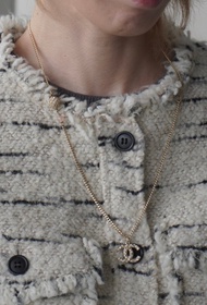 【日本直送 名牌中古包】CHANEL 香奈兒 項鍊 金色 經典標誌 寶石 vintage 古董 old 5wtxvp