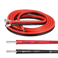 10 AWG Cable AWG10 Silicone Extra Soft Temperature Resistant Wire 1M 10 AWG