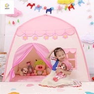 DSIUY Foldable Tents Children's Play House Tent Pink Portable Flowers Teepee House Folding House Durable Kids Toys