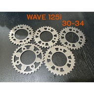 (04)AEK Rear Sprocket 415 WAVE 125 LED (110i) 30-34 Steel AEK 415