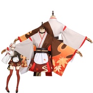 Genshin ผลกระทบ Kaedehara Kazuha ชุดกิโมโนคอสเพลย์ชุดพนักงานทำความสะอาดชุดงานรื่นเริงฮาโลวีน