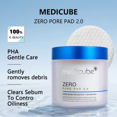 Medicube ZERO PORE PAD 2.0,Pre-Soaked Dual-Texture Cotton,Moisturizing & Calming Formula,Daily Skinc