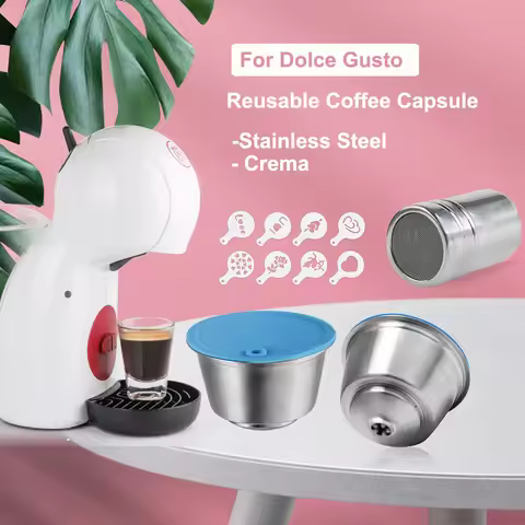 RECAFIMIL Reusable Coffee Capsule For Dolce Gusto Refill Pod Stainless Steel Filter Cup For Nescafe 