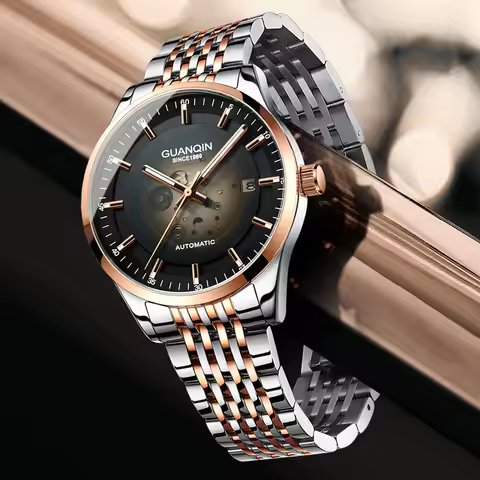 GUANQIN Luxury Men Watch Japan MIYOTA Original Automatic Mechanical Stainless Steel Calendar Busines