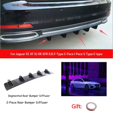 Rear Diffuser Jaguar F-Type For Jaguar XE XF XJ XK XFR XJS F-Type E-Pace I-Pace S-Type E-type ABS Re