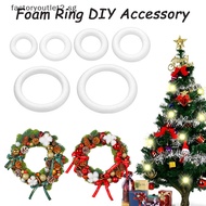 factoryoutlet2.sg White Round Polystyrene Foam Ring For Christmas Crafts DIY Handmade  Wedding Holidays Home Party Decoration Hot