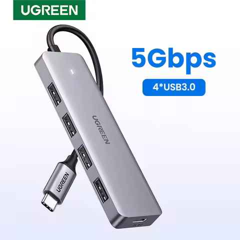 UGREEN USB C Hub 4 Ports USB Type C to USB 3.0 Hub Splitter Adapter for MacBook Pro iPad Pro Samsung