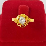 Emas 750 Diamond Ring Size 14