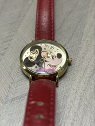 Disney 15週年米妮手錶 紅色皮帶